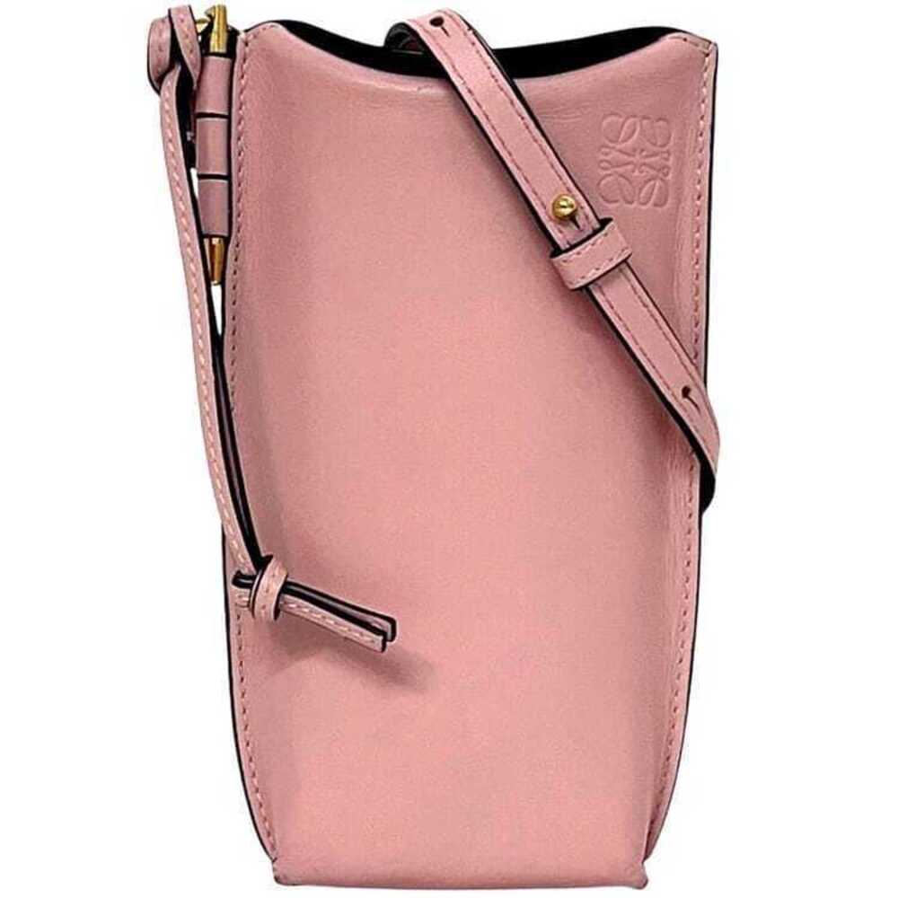Loewe shoulder bag Phone pink Gate crossbody leather pochette magnetic closure